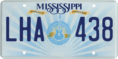 MS license plate LHA438