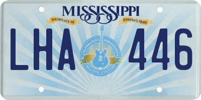 MS license plate LHA446