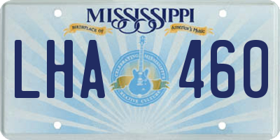 MS license plate LHA460