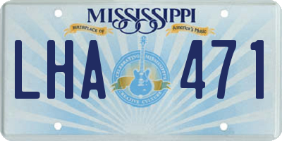 MS license plate LHA471