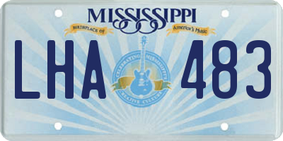 MS license plate LHA483