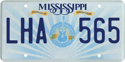 MS license plate LHA565