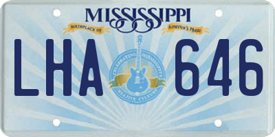 MS license plate LHA646