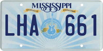 MS license plate LHA661