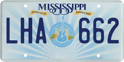 MS license plate LHA662