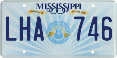 MS license plate LHA746