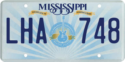 MS license plate LHA748