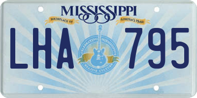 MS license plate LHA795