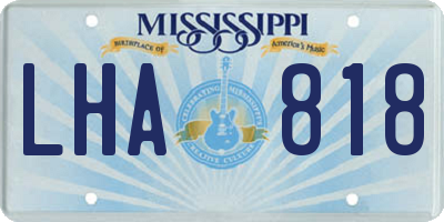 MS license plate LHA818