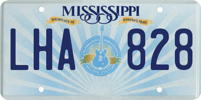 MS license plate LHA828