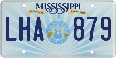 MS license plate LHA879