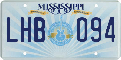 MS license plate LHB094