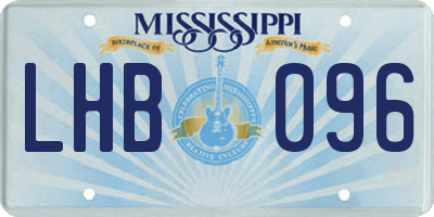MS license plate LHB096