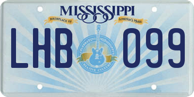 MS license plate LHB099