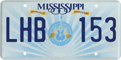 MS license plate LHB153