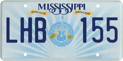 MS license plate LHB155