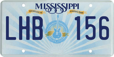 MS license plate LHB156