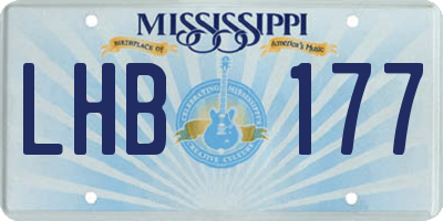 MS license plate LHB177