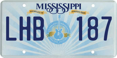 MS license plate LHB187