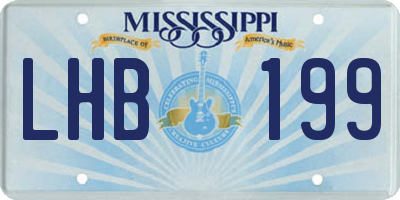 MS license plate LHB199