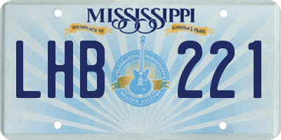 MS license plate LHB221