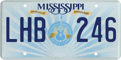 MS license plate LHB246