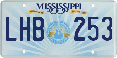 MS license plate LHB253