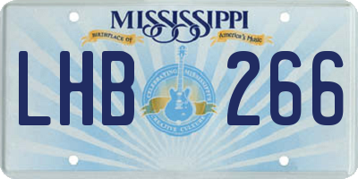 MS license plate LHB266