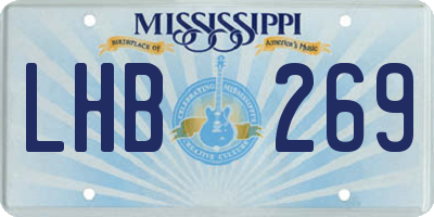 MS license plate LHB269