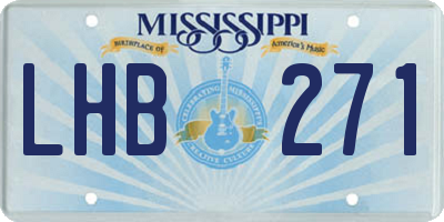 MS license plate LHB271