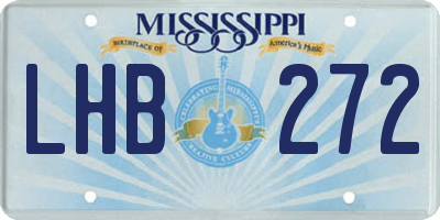 MS license plate LHB272