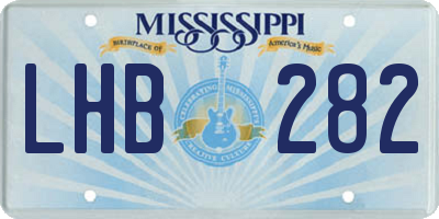 MS license plate LHB282