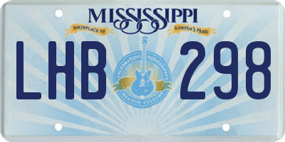 MS license plate LHB298