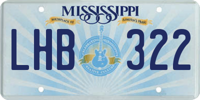 MS license plate LHB322