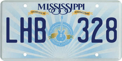 MS license plate LHB328