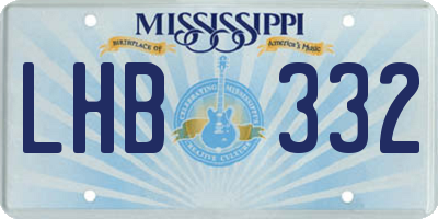 MS license plate LHB332