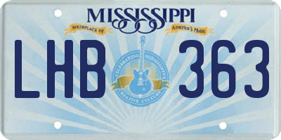 MS license plate LHB363