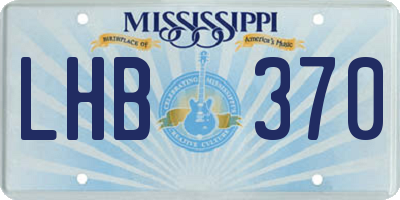 MS license plate LHB370