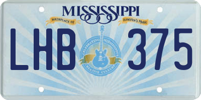 MS license plate LHB375