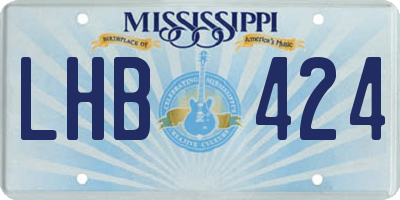 MS license plate LHB424
