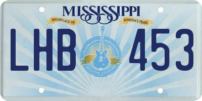 MS license plate LHB453