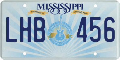 MS license plate LHB456