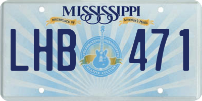 MS license plate LHB471