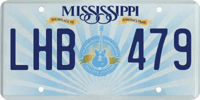 MS license plate LHB479