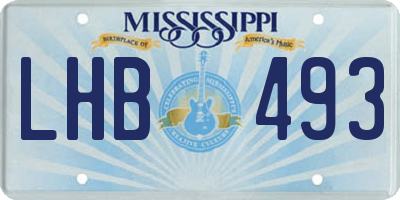 MS license plate LHB493