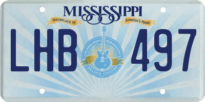MS license plate LHB497