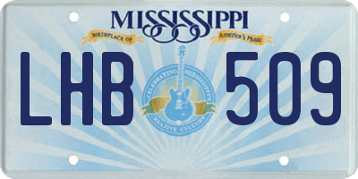 MS license plate LHB509