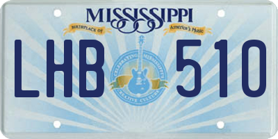 MS license plate LHB510