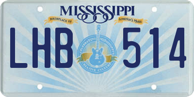 MS license plate LHB514