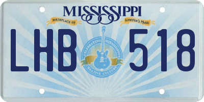 MS license plate LHB518